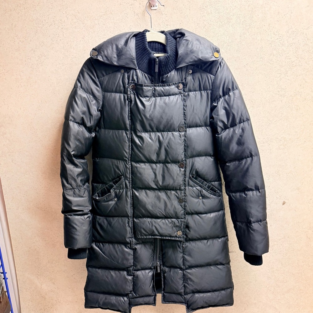 BCBGMAXAZRIA XS‎ Womens Black Gorpcore Warm Beckett  Puffer Down Coat Jacket